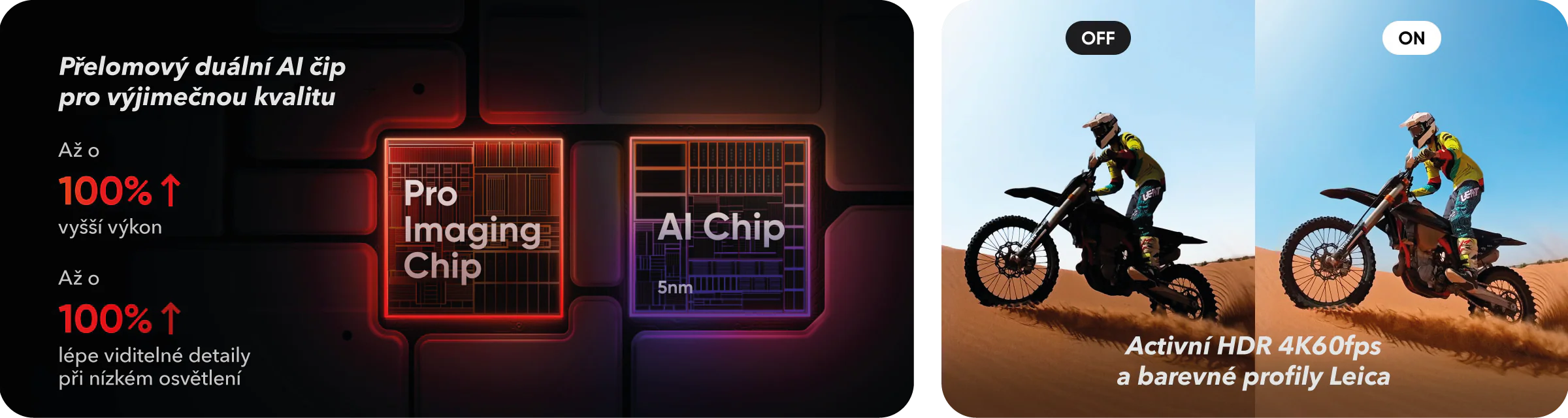 Insta360 Ace Pro 2 Motocyklový balíček - aktivní HDR